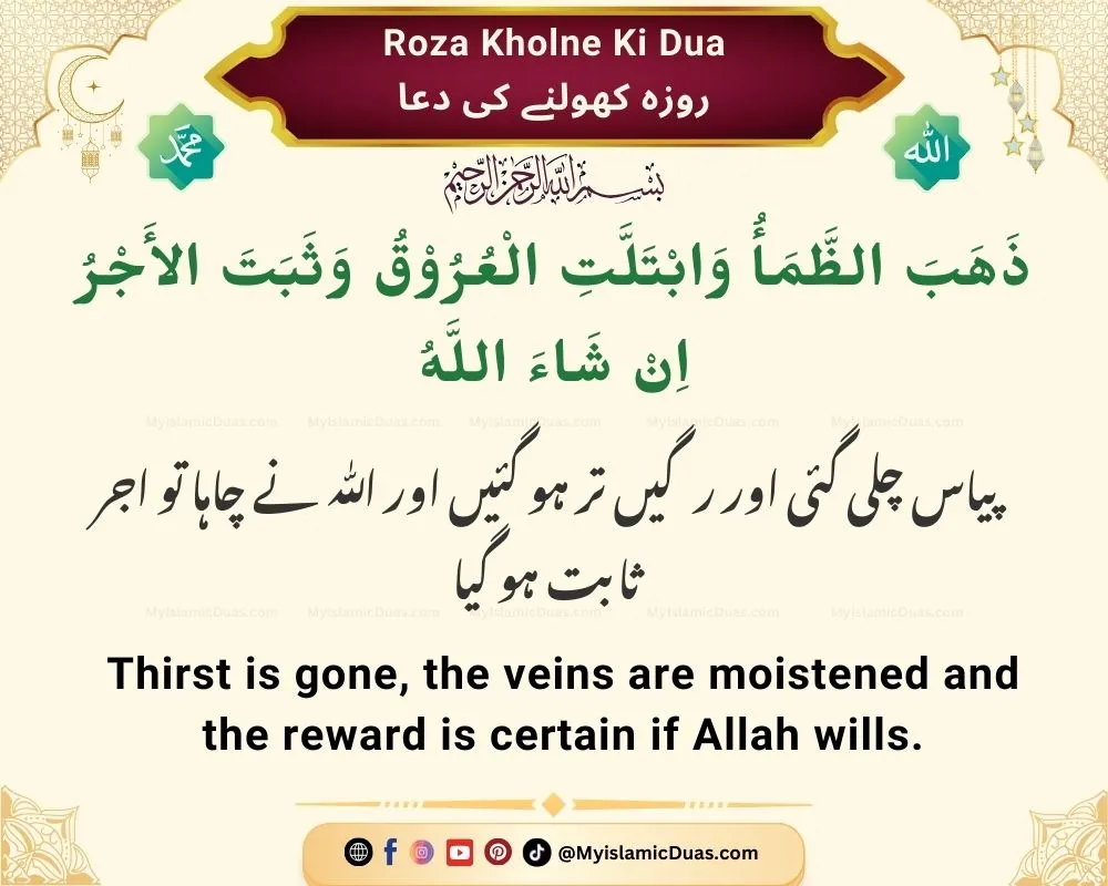 Roza Kholne Ki Dua